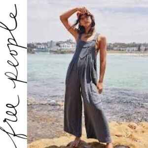Free People Sun Drenched boho overalls❤️ NWOT